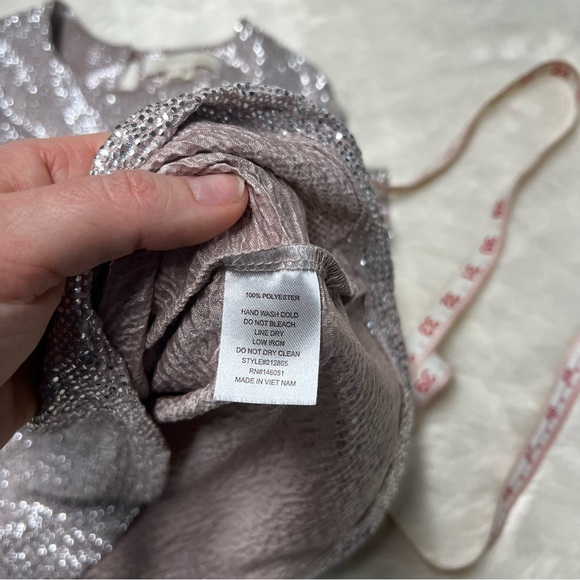 Monteau light pink sparkle t-shirt with stretch. - Picture 7 of 7